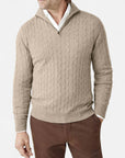 BYMARANO | Men’s Zipper Sweater – Classic Cable Heritage