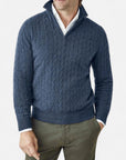 BYMARANO | Men’s Zipper Sweater – Classic Cable Heritage
