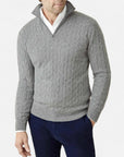 BYMARANO | Men’s Zipper Sweater – Classic Cable Heritage
