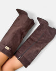 BYMARANO | Women's Suede Boots - Block Knee Height