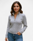 BYMARANO | Women's Ribbed Half-Zip Sweater