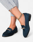 BYMARANO | Women’s Loafers – Chic Metallic Accent Elegance