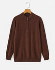 BYMARANO | Men’s Half-Zip Sweater – 100% Cashmere Elegance