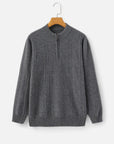 BYMARANO | Men’s Half-Zip Sweater – 100% Cashmere Elegance