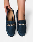 BYMARANO | Women’s Loafers – Chic Metallic Accent Elegance