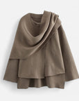 BYMARANO | Women’s Asymmetric Jacket – Refined Scarf Detail Elegance