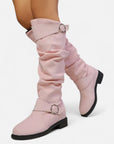 BYMARANO | Women’s Solid Boots – Refined Platform Sophistication
