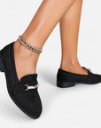 BYMARANO | Women’s Loafers – Chic Metallic Accent Elegance