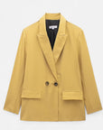 BYMARANO | Women’s Double-Breasted Blazer – Vintage Notched Elegance