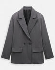 BYMARANO | Women’s Double-Breasted Blazer – Vintage Notched Elegance