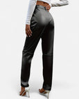 BYMARANO | Women's High-Waisted Faux Leather Trousers