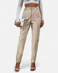 BYMARANO | Women's High-Waisted Faux Leather Trousers