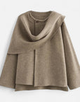 BYMARANO | Women’s Asymmetric Jacket – Refined Scarf Detail Elegance