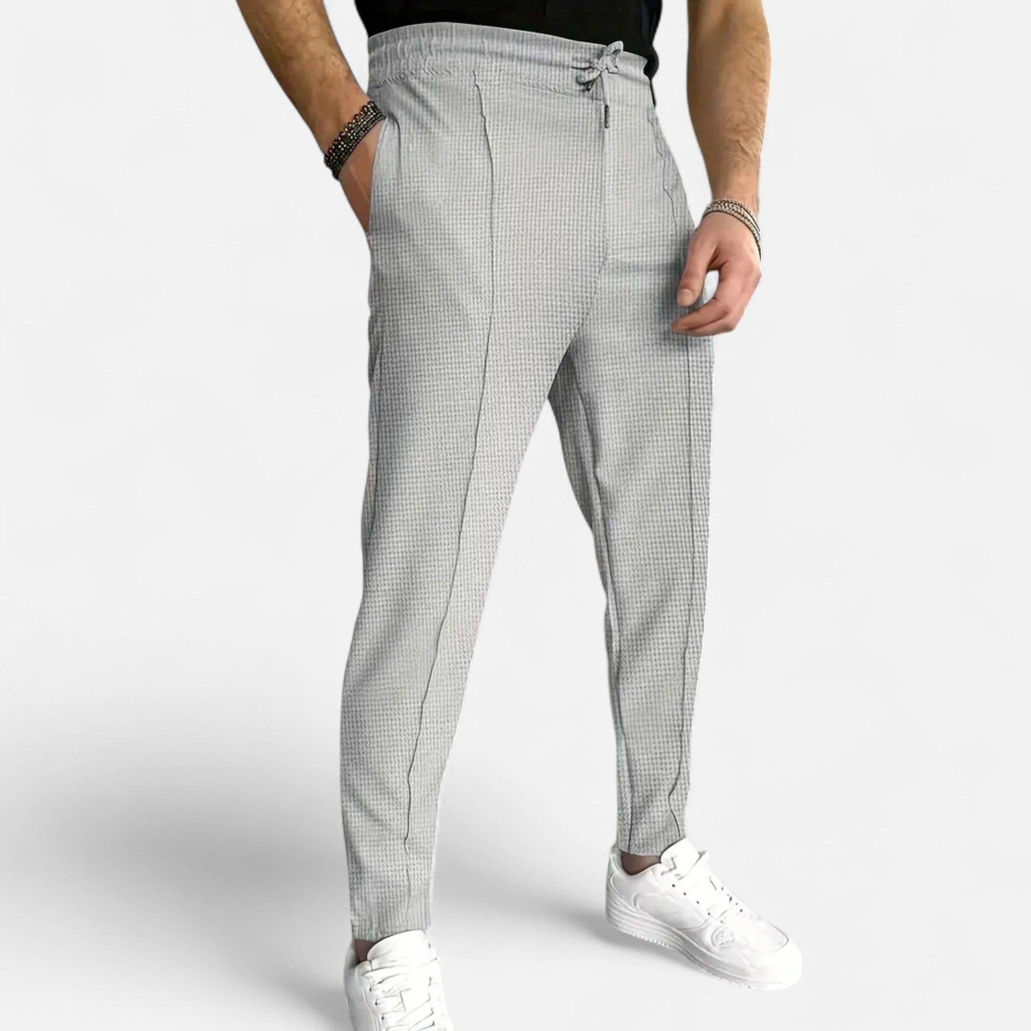 BYMARANO | Men’s Knit Trousers – Refined Waffle Texture