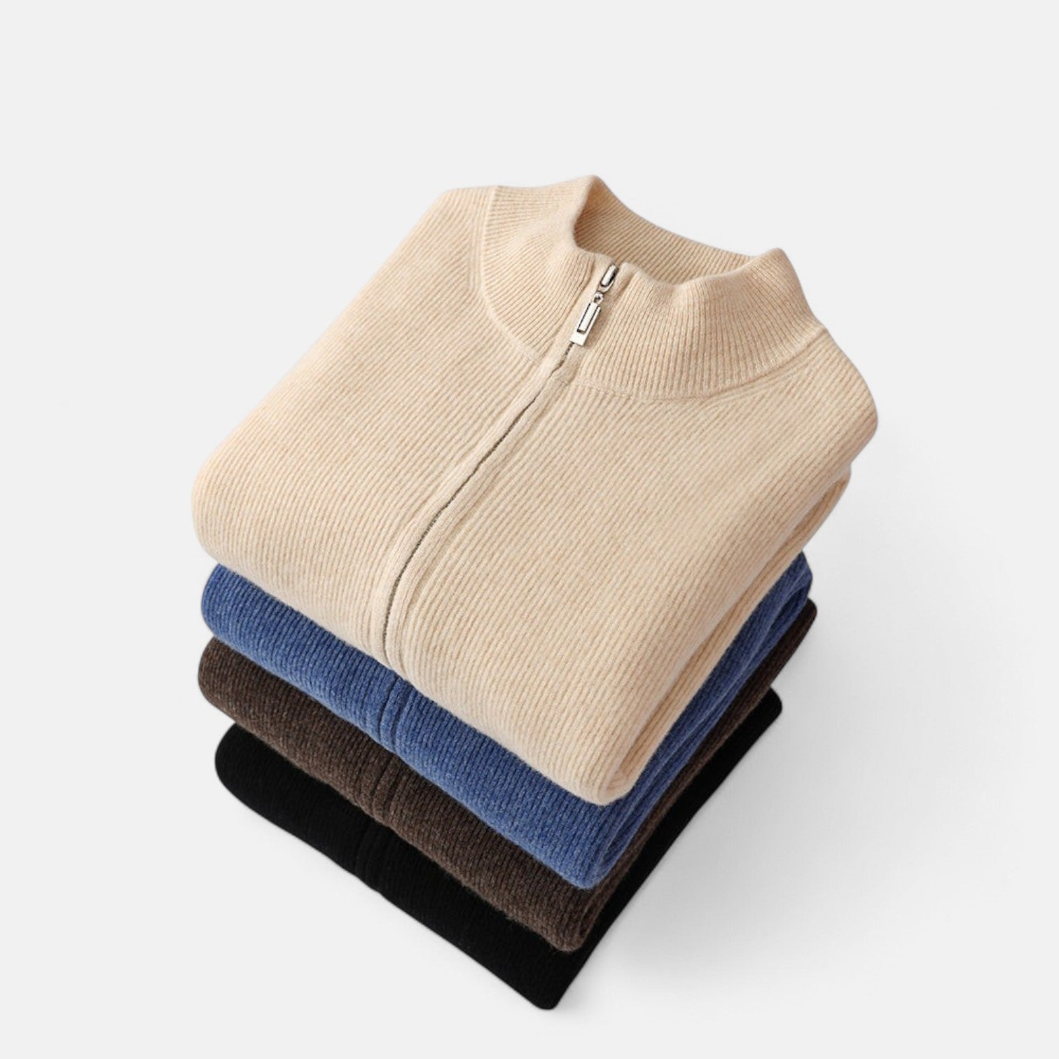 BYMARANO | Men&#39;s Zip Sweater - 100% Cashmere Heritage Feel