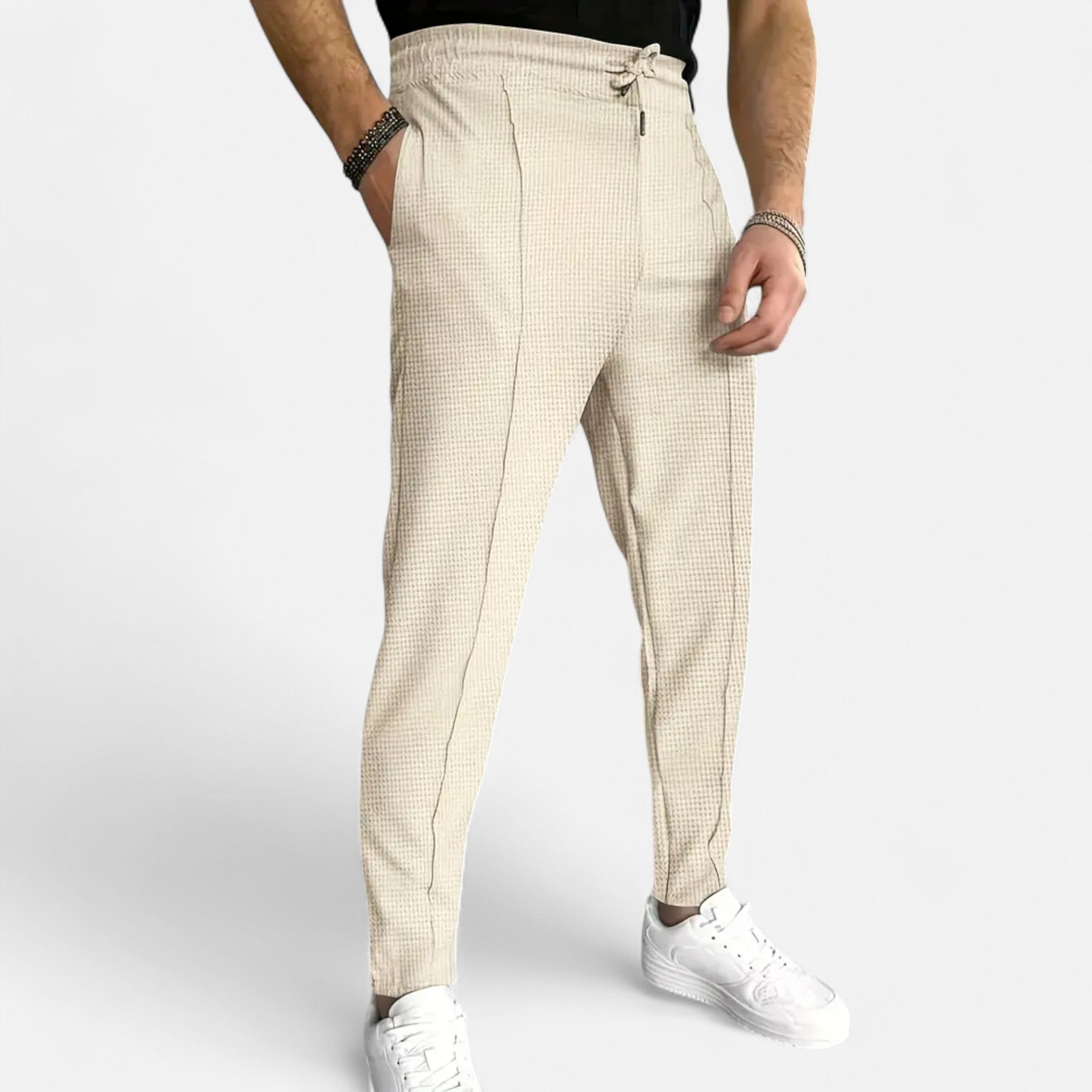 BYMARANO | Men’s Knit Trousers – Refined Waffle Texture