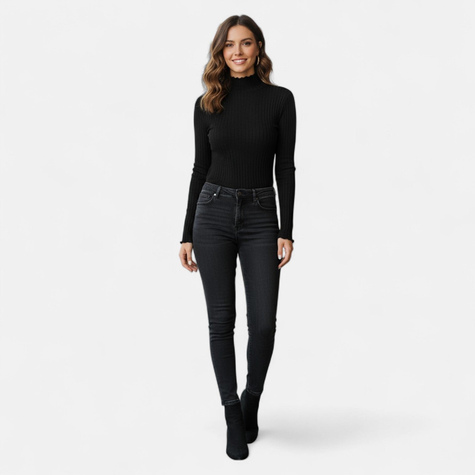 BYMARANO | Women&#39;s Ribbed Turtleneck Sweater