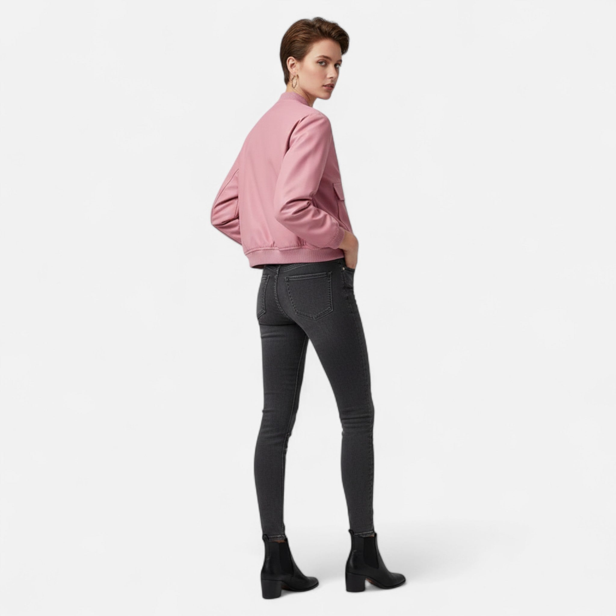 BYMARANO | Women’s Bomber Jacket – Timeless Minimalist Elegance