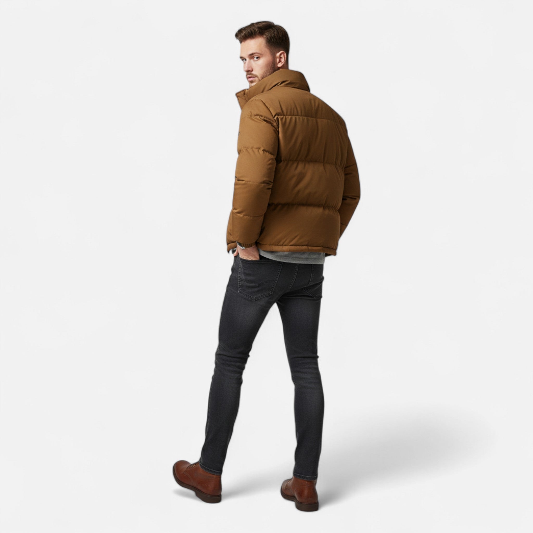 BYMARANO | Men’s Winter Puffer Jacket – Classic Plus Size Elegance