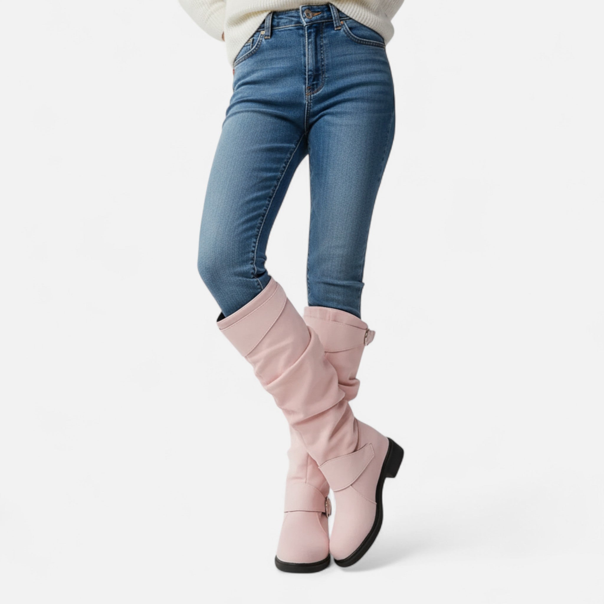 BYMARANO | Women’s Solid Boots – Refined Platform Sophistication