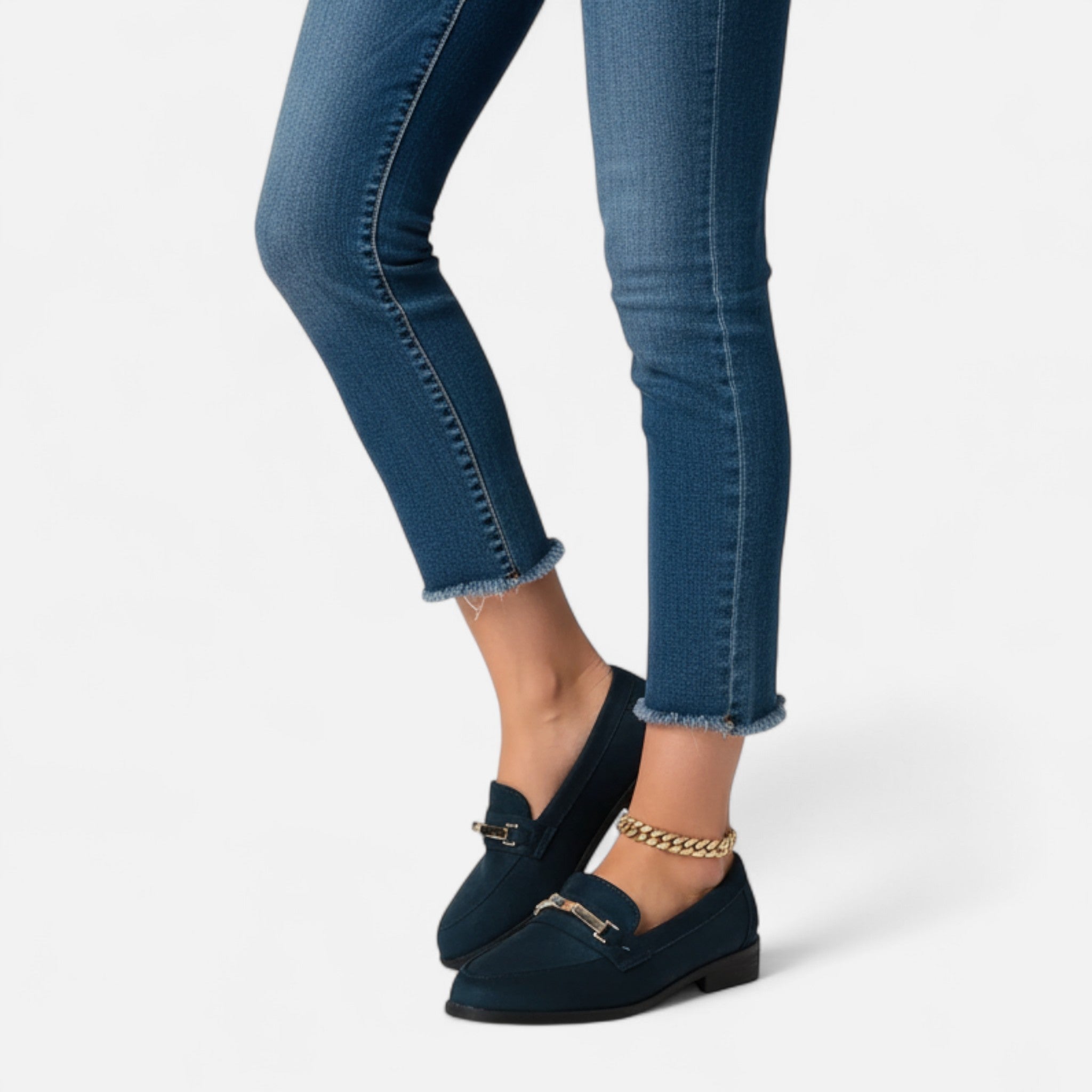 BYMARANO | Women’s Loafers – Chic Metallic Accent Elegance