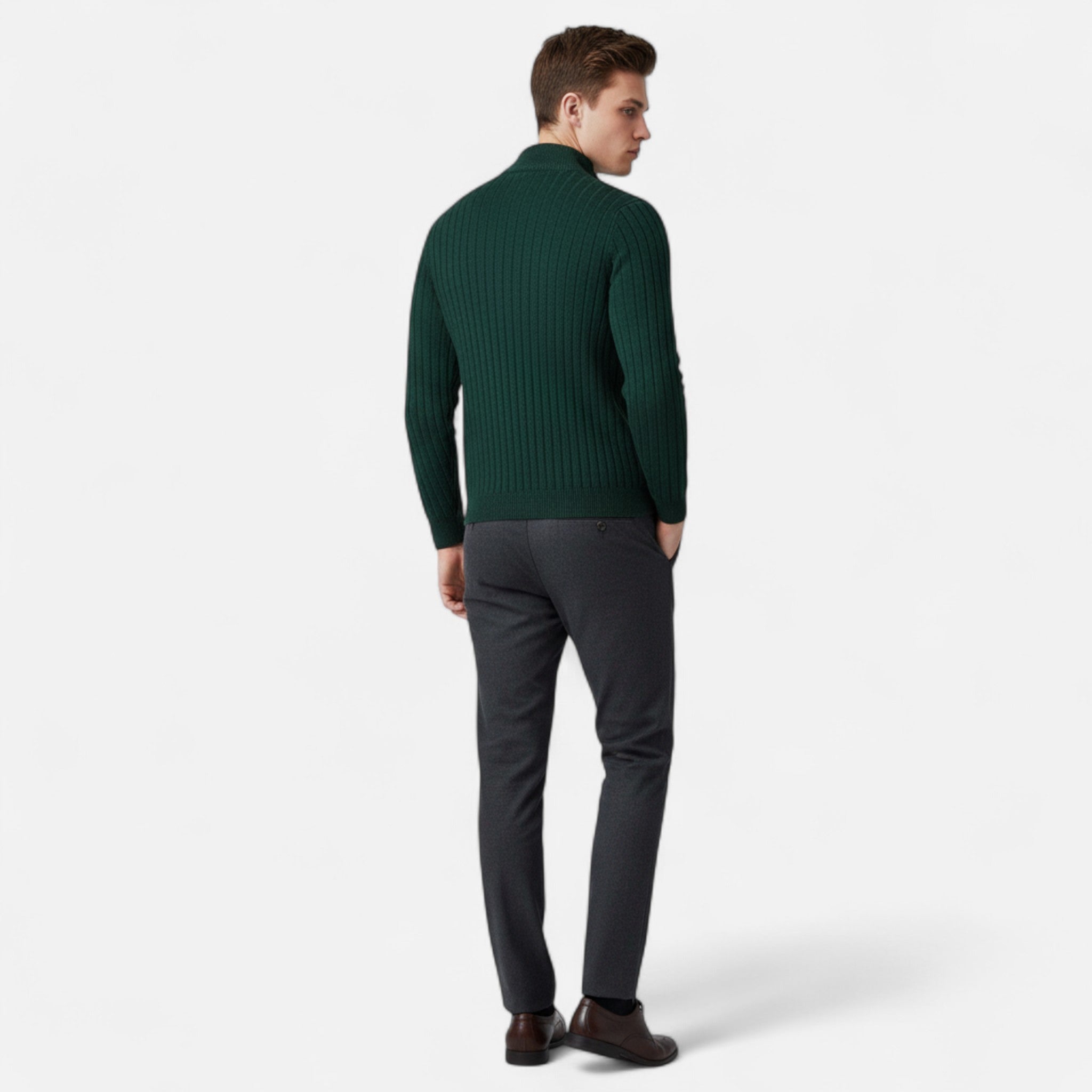BYMARANO | Men’s Knit Sweater – Classic Half-Zip Sophistication