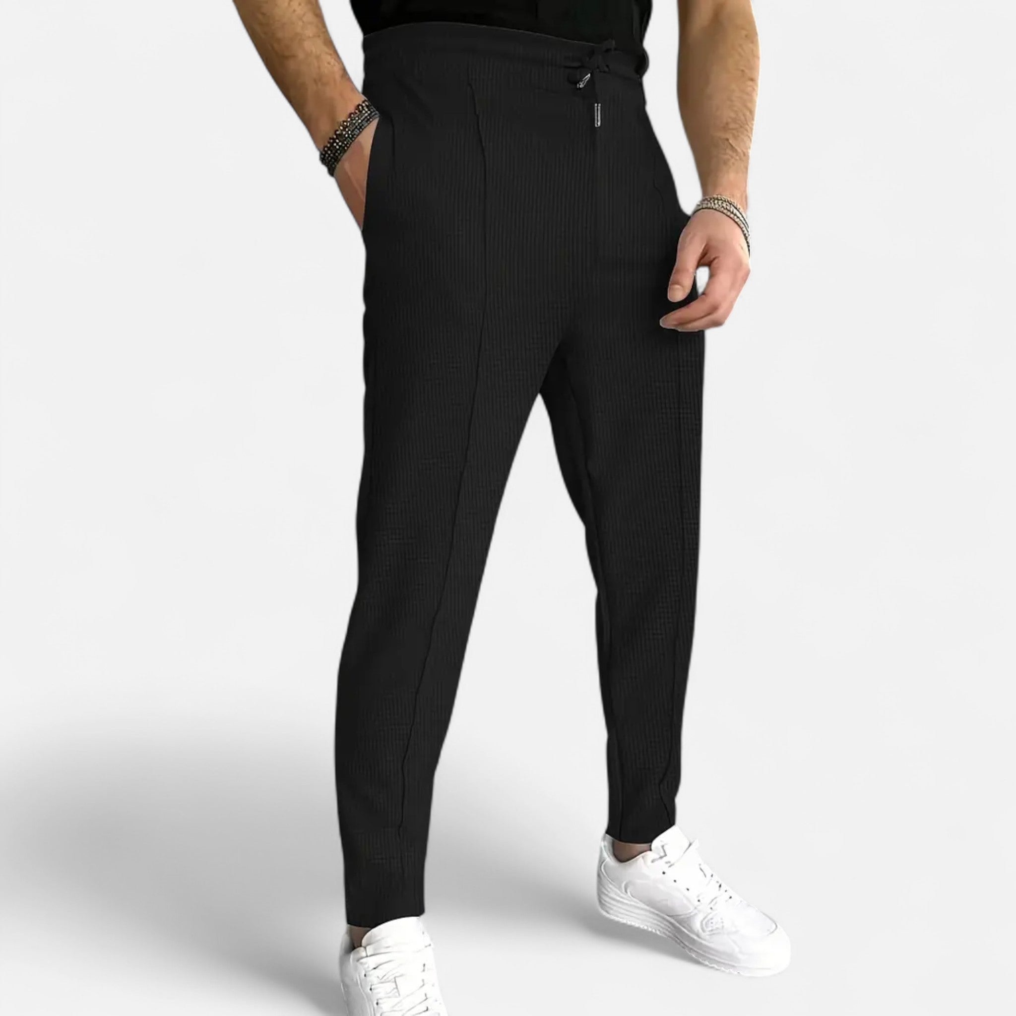 BYMARANO | Men’s Knit Trousers – Refined Waffle Texture