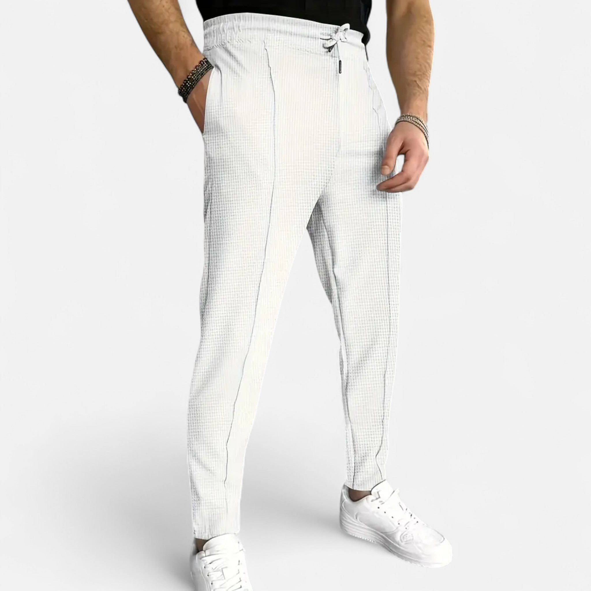 BYMARANO | Men’s Knit Trousers – Refined Waffle Texture