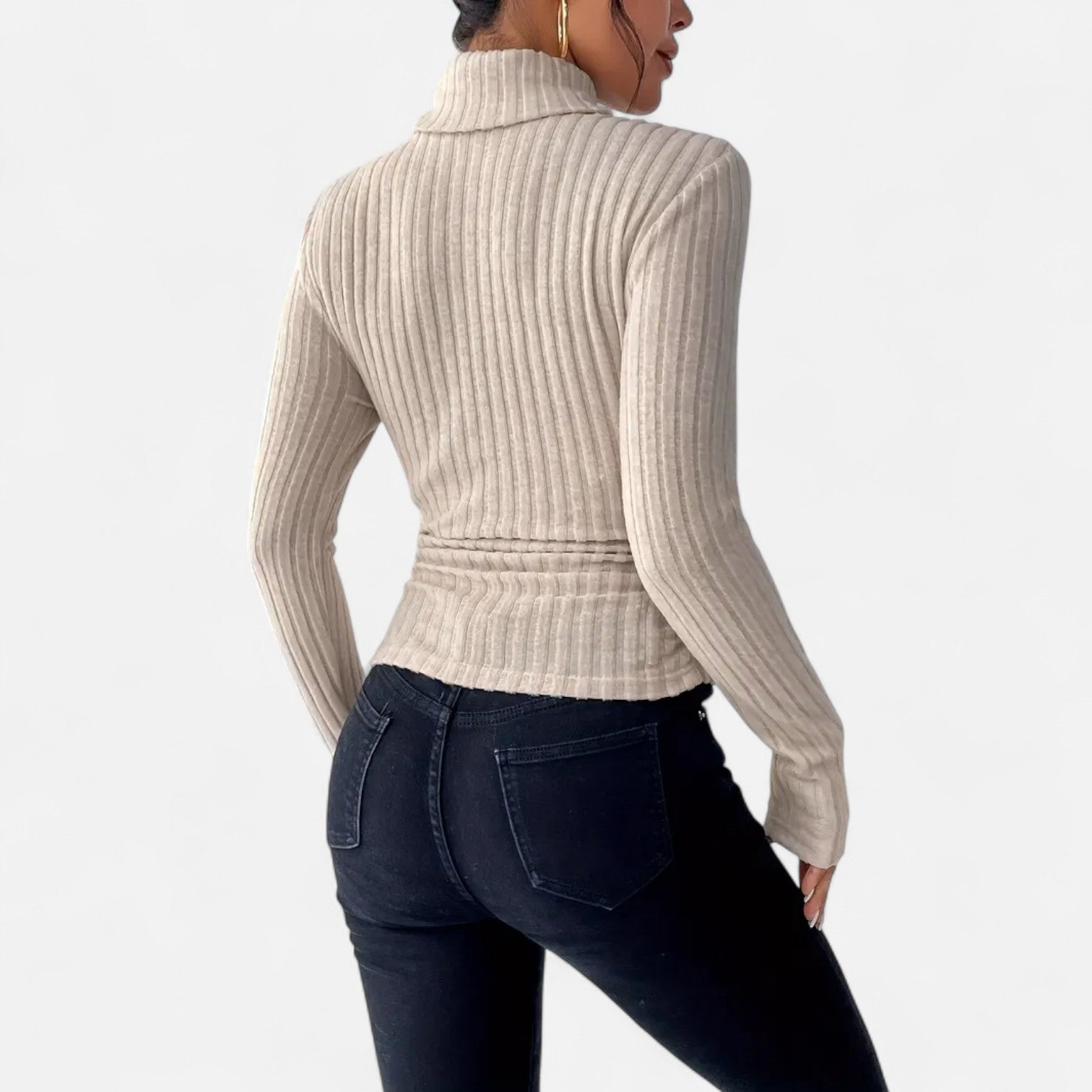 BYMARANO | Women&#39;s Ribbed Turtleneck Sweater