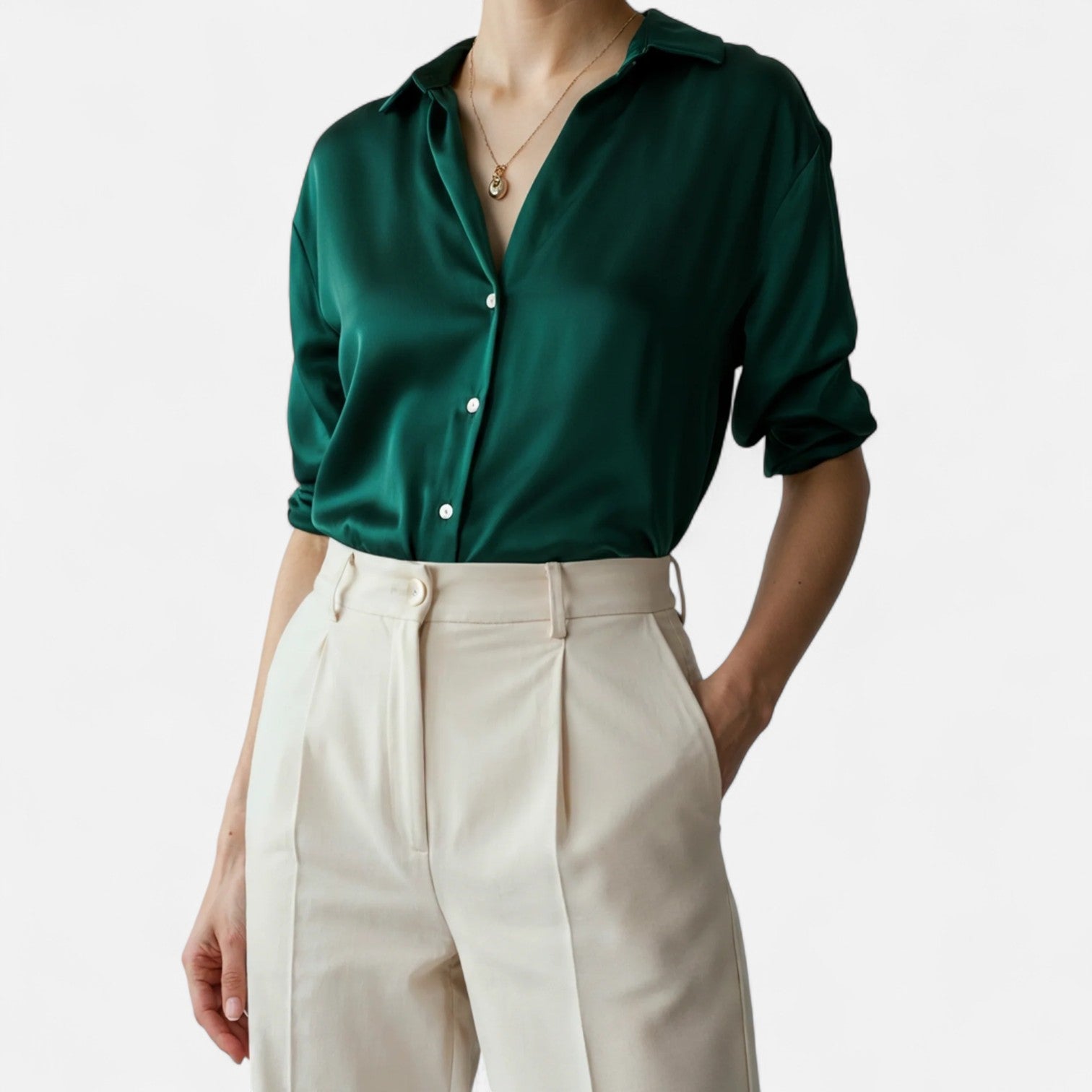 BYMARANO | Women&#39;s Satin Classic Shirt