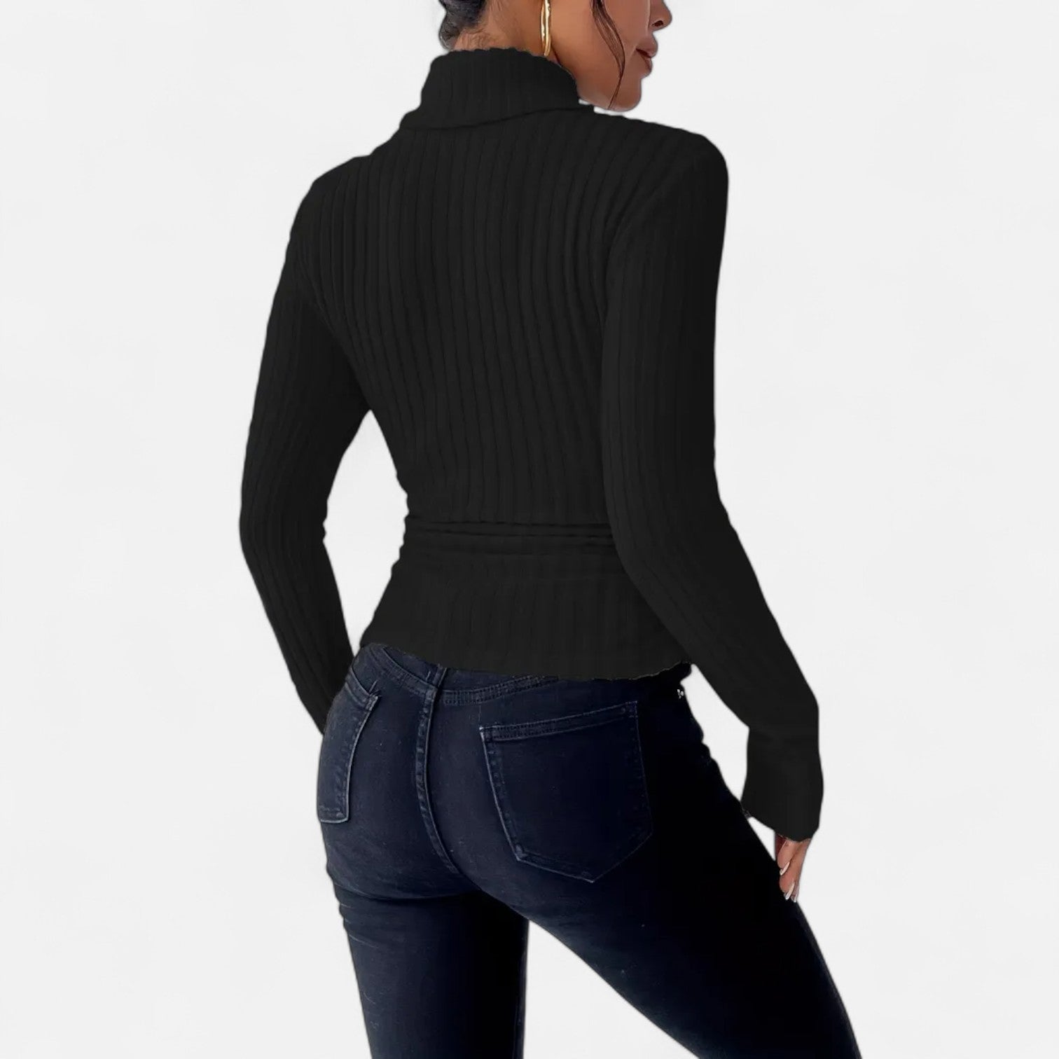 BYMARANO | Women&#39;s Ribbed Turtleneck Sweater