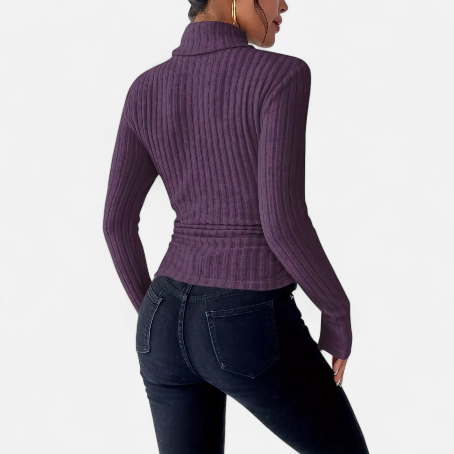 BYMARANO | Women&#39;s Ribbed Turtleneck Sweater