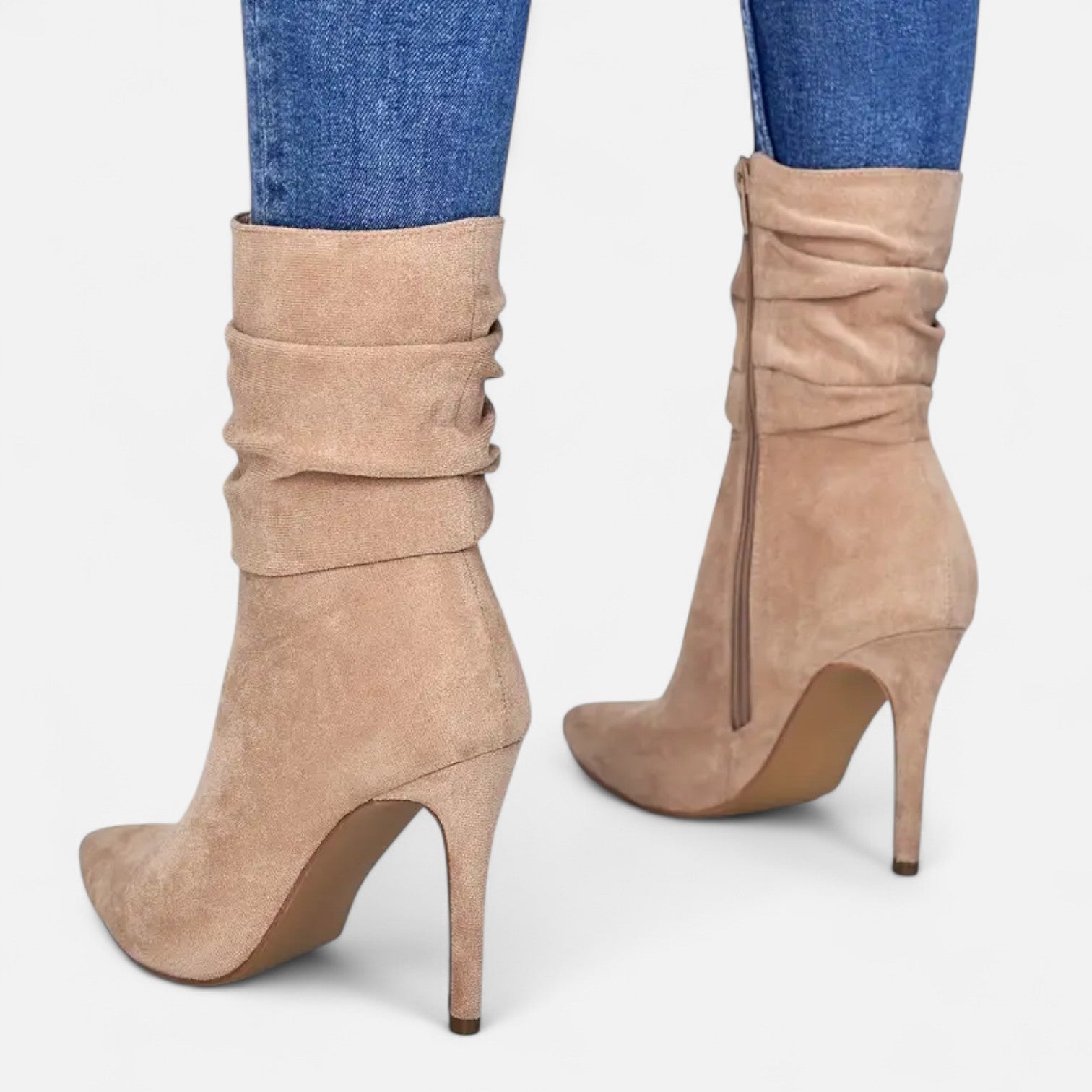 BYMARANO | Women&#39;s Pointed-Toe Heeled Boots