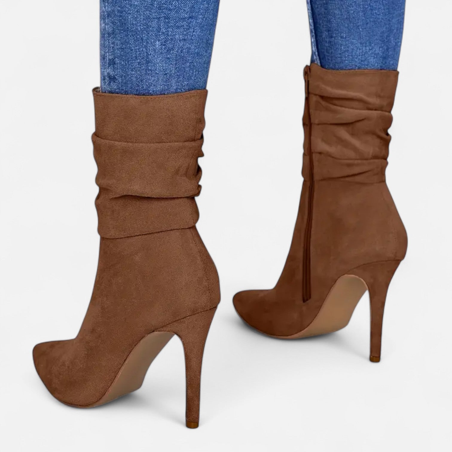 BYMARANO | Women&#39;s Pointed-Toe Heeled Boots