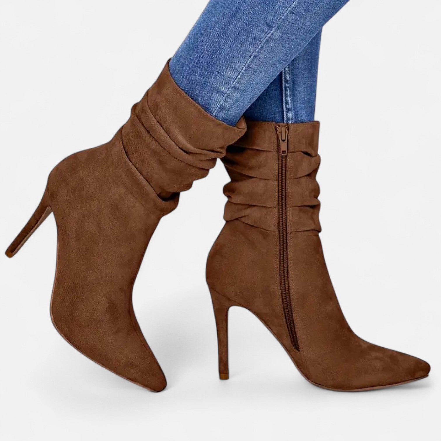 BYMARANO | Women&#39;s Pointed-Toe Heeled Boots